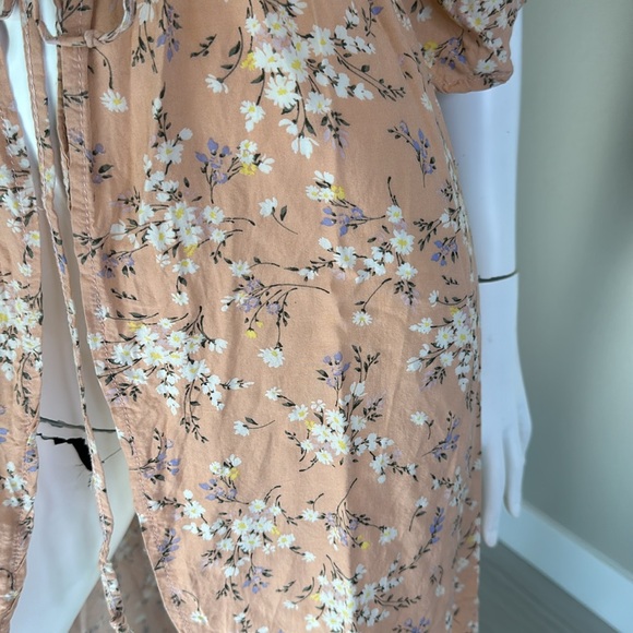 Floral Print Kimono With Drawstring Waist Tie American Eagle O/S - Picture 3 of 11